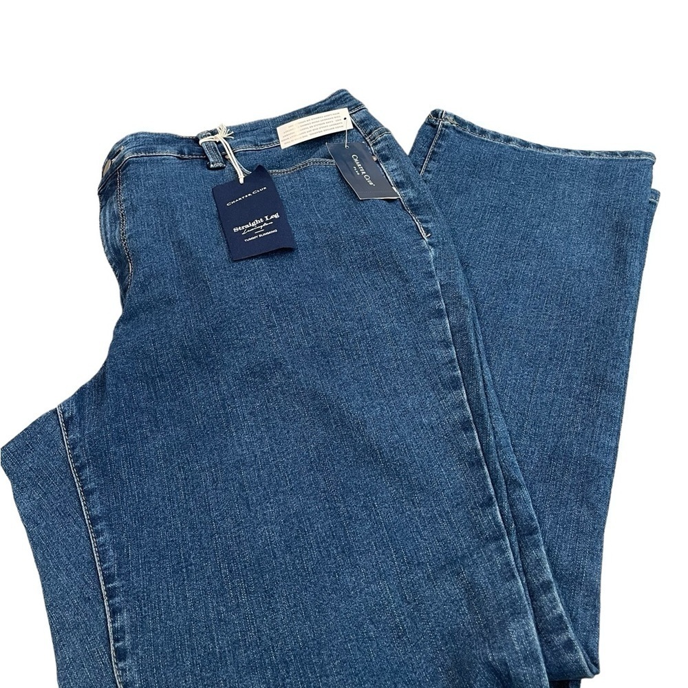 Charter Club straight leg Lexington Denim jeans  Size 18W tummy slimming.